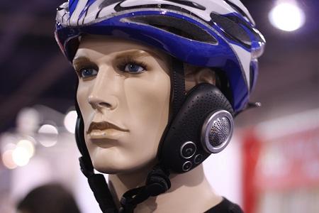 Helmet with built online in headphones